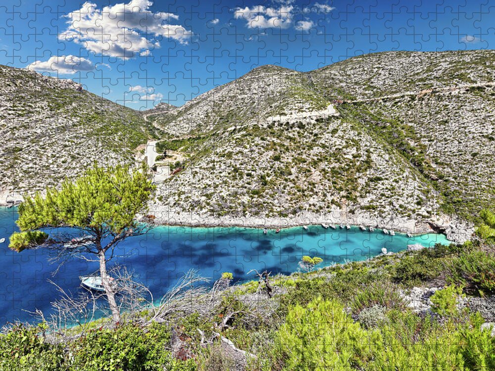 Porto Jigsaw Puzzle featuring the photograph Porto Vromi in Zakynthos, Greece #1 by Constantinos Iliopoulos