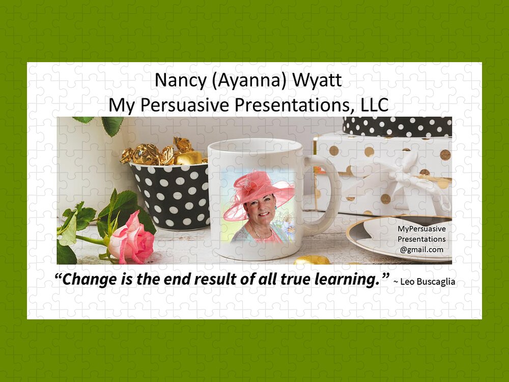 Quote Jigsaw Puzzle featuring the mixed media Quote 4 the Day with Nancy Wyatt #1 by Nancy Ayanna Wyatt