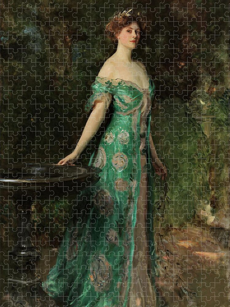 1983.12vintage Jigsaw Puzzle featuring the painting Retrato de Millicent, duquesa de Sutherland #1 by MotionAge Designs