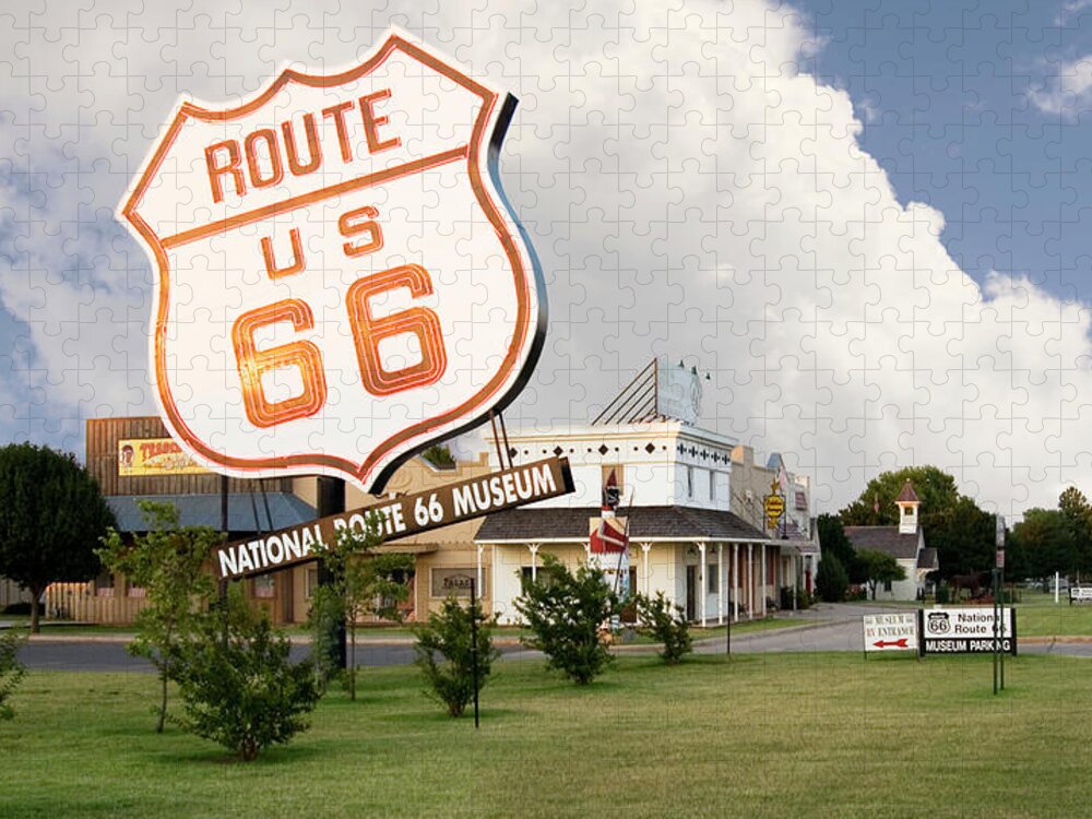 National Route 66 Museum Jigsaw Puzzle featuring the photograph National Route 66 Museum by Bob Pardue