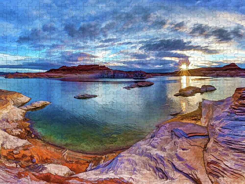 Lake Powell Jigsaw Puzzle featuring the photograph Sacred Rising #1 by ABeautifulSky Photography by Bill Caldwell