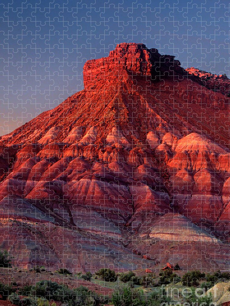 Dave Welling Jigsaw Puzzle featuring the photograph Sandstone Butte Near Paria Canyon Southern Utah #1 by Dave Welling