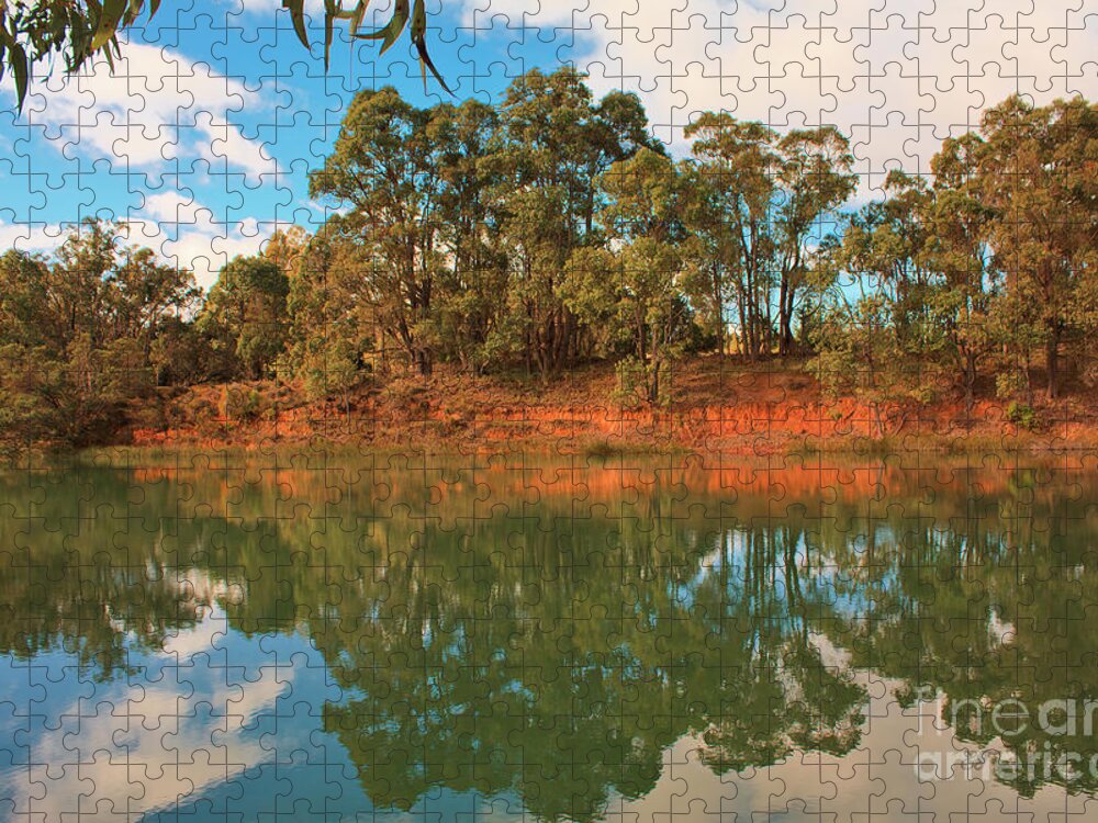 Schwenkes Dam Jigsaw Puzzle featuring the photograph Schwenkes Dam, Greenbushes, Western Australia #1 by Elaine Teague