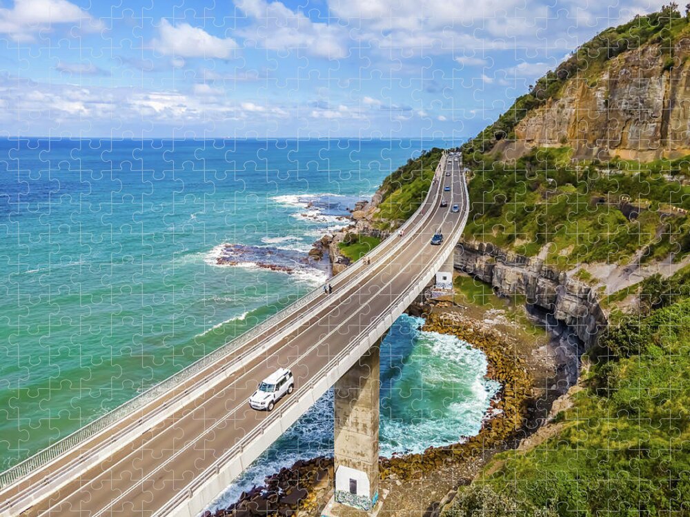 Bridge Jigsaw Puzzle featuring the photograph Sea Cliff Bridge No 5 by Andre Petrov