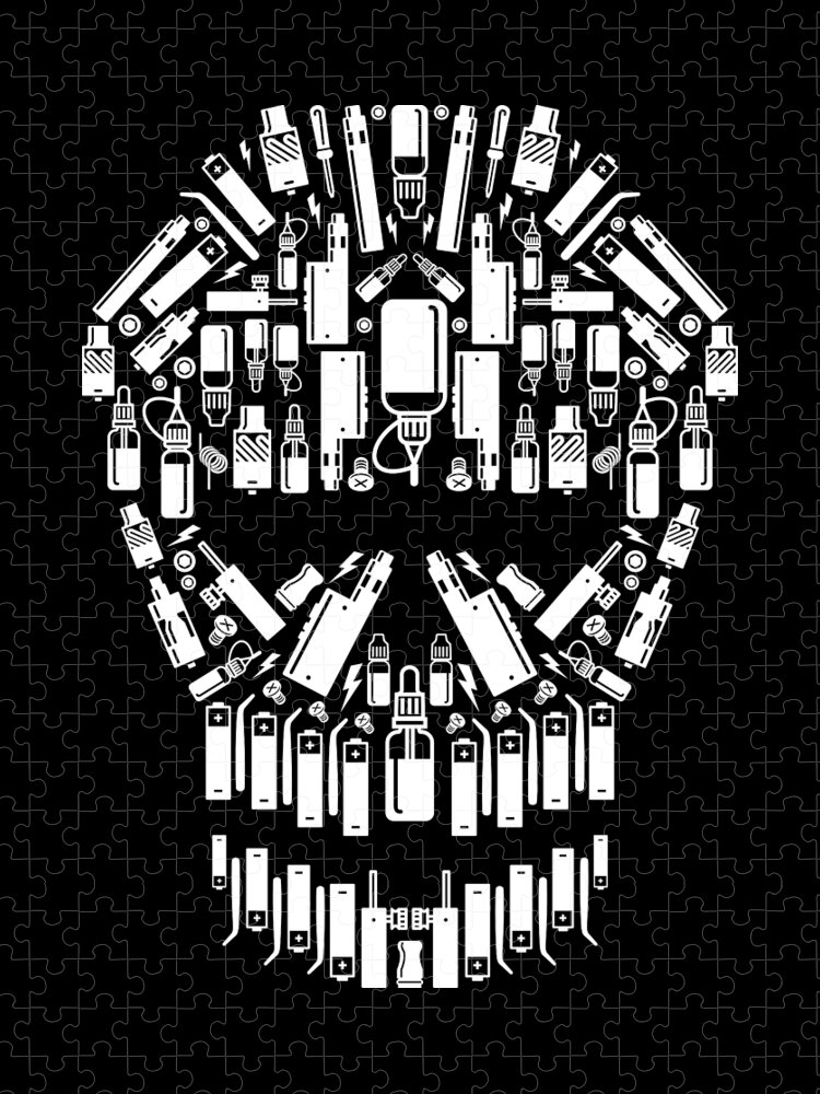 Skull Vape Accessoires Vaper Vaping ECigarette #1 Jigsaw Puzzle by Mister  Tee - Pixels