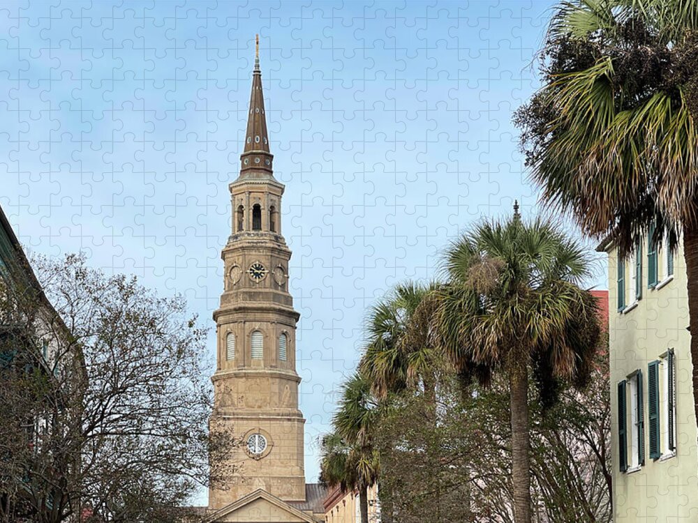 Charleston Jigsaw Puzzle featuring the photograph St. Phillips Church, Charleston, South Carolina #1 by Dawna Moore Photography