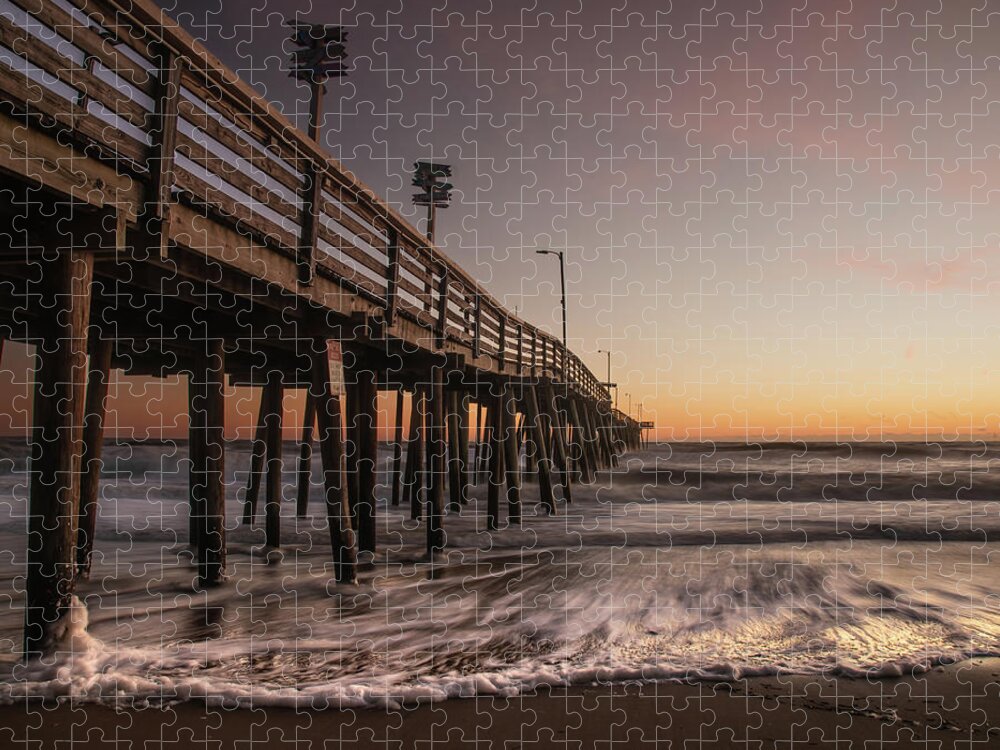 Sunrise Jigsaw Puzzle featuring the photograph Virginia Beach Sunrise by Lori Rowland
