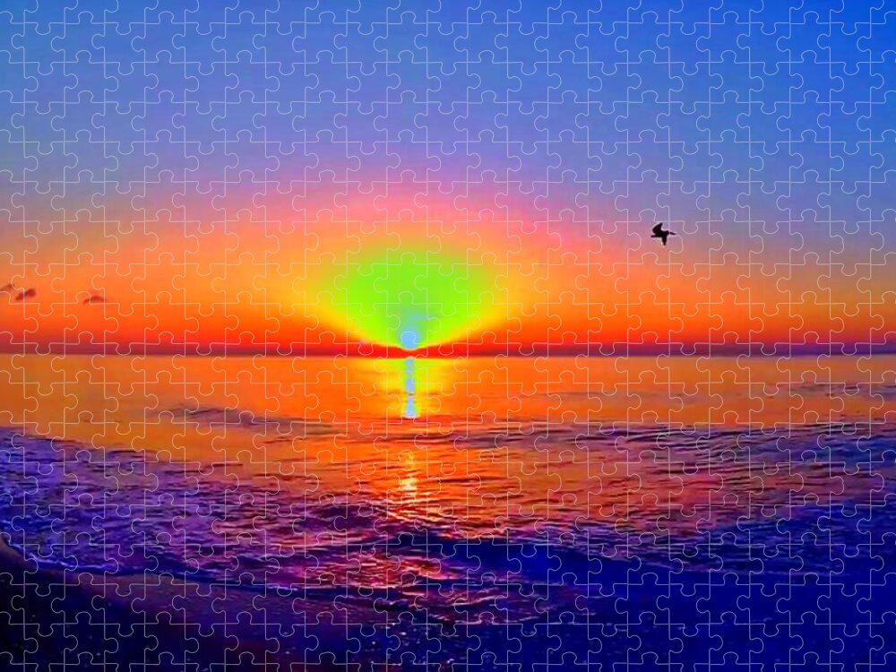 Sunrise Jigsaw Puzzle featuring the photograph Sunrise Beach 2 by Rip Read