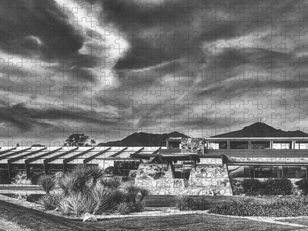 Taliesin West Jigsaw Puzzle featuring the photograph Taliesin West - Frank Lloyd Wright Home #1 by Mountain Dreams