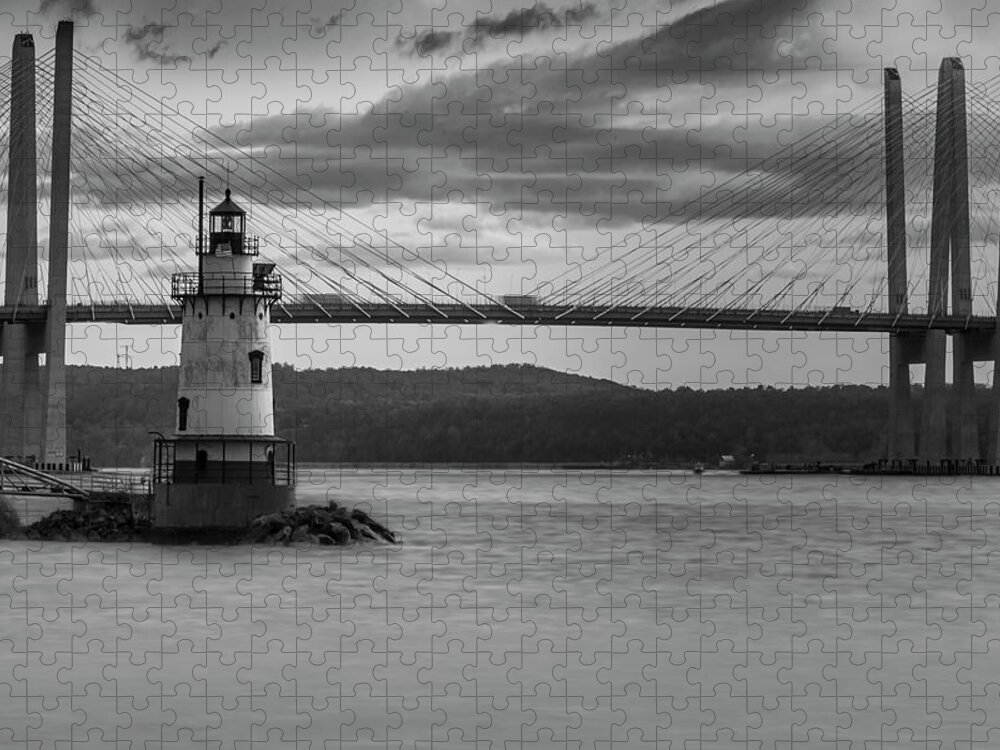 Tappanzee Jigsaw Puzzle featuring the photograph Tarrytown Light Tappan Zee #1 by Susan Candelario
