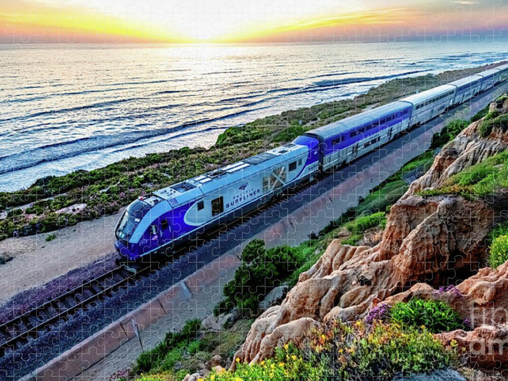 Amtrak Jigsaw Puzzle featuring the photograph The Amtrak 584 to San Diego by David Levin