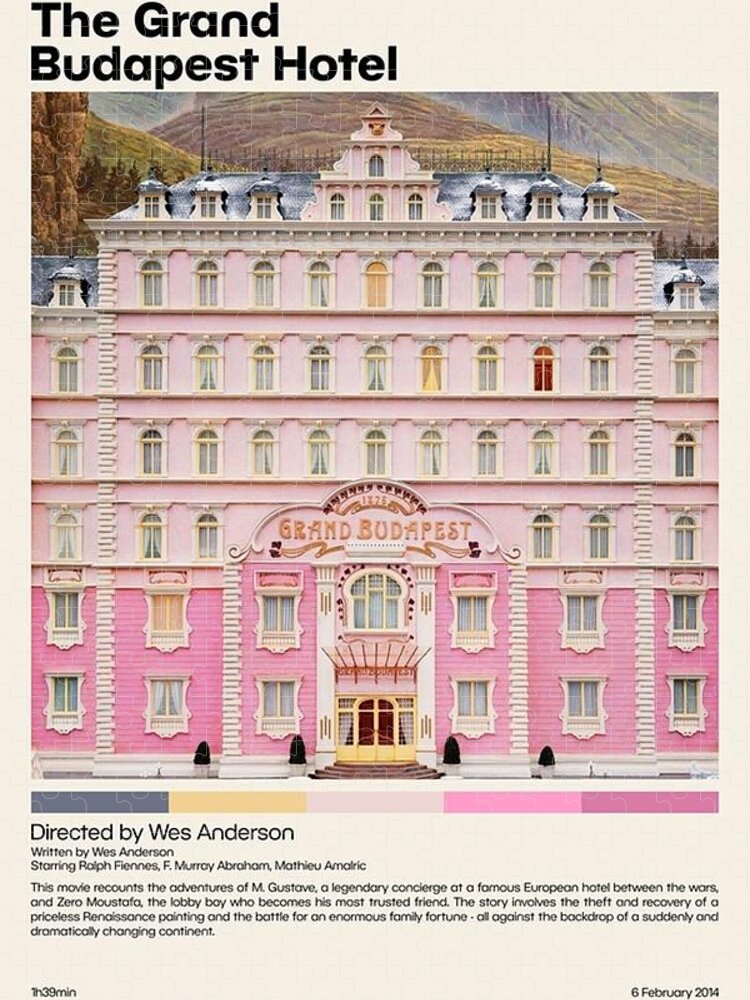 Grand Budapest Hotel Art Print Movie Poster Wes Anderson