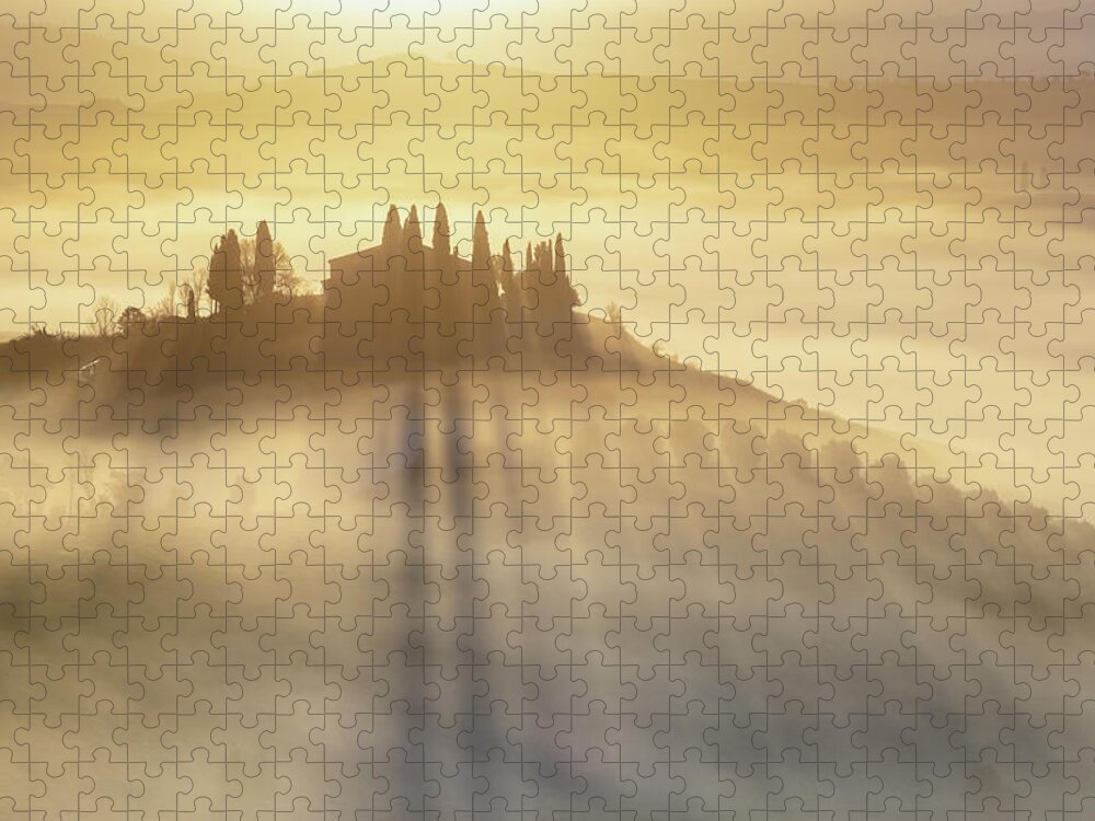 Europe Jigsaw Puzzle featuring the photograph Tuscany morning #1 by Piotr Skrzypiec