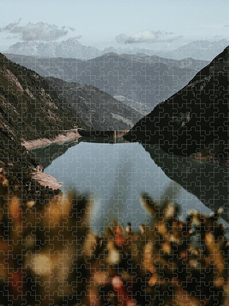 Adventure Jigsaw Puzzle featuring the photograph Wasserfallboden dam #1 by Vaclav Sonnek