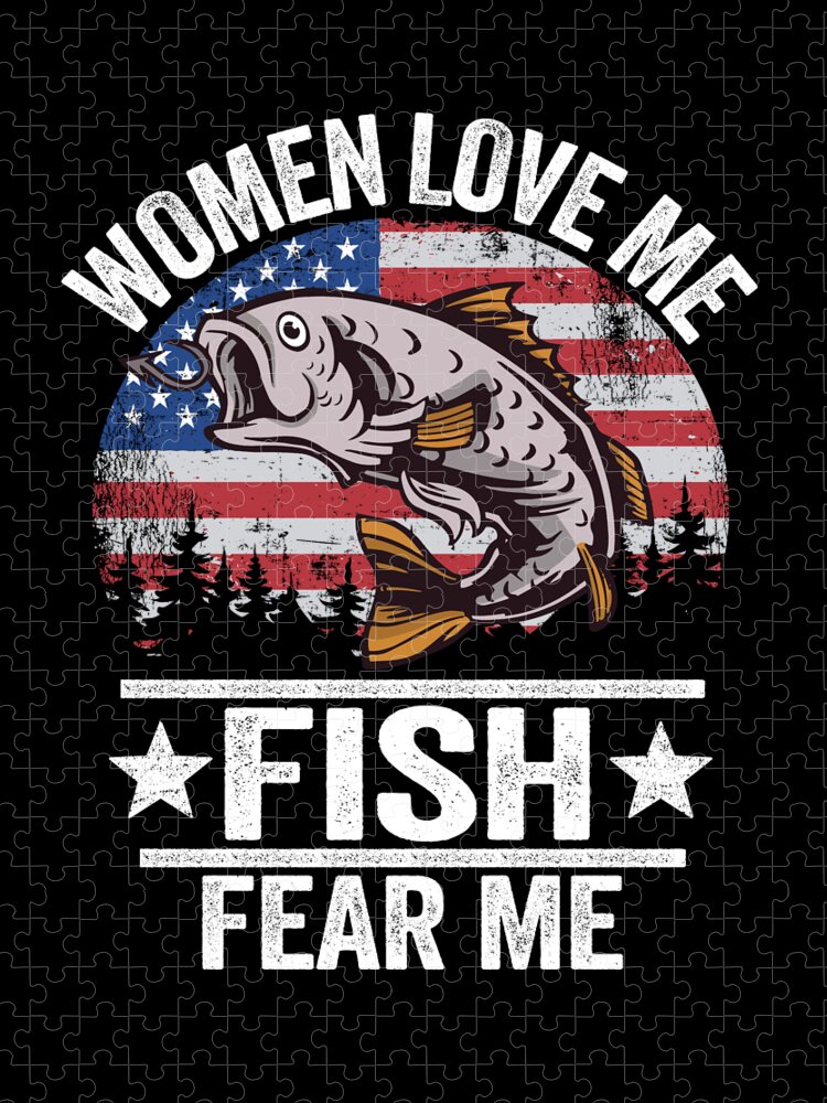 Women Love Me Fish Fear Me Funny Fishing T-Shirt sold by Seance