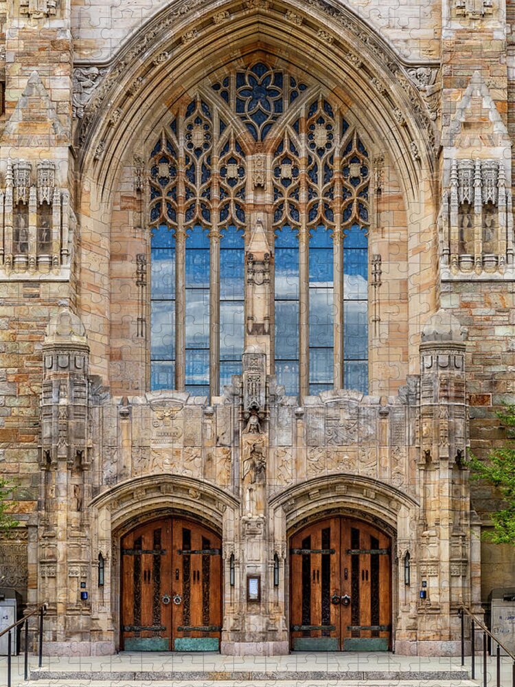 Yale Jigsaw Puzzle featuring the photograph Yale University Sterling Library II #1 by Susan Candelario