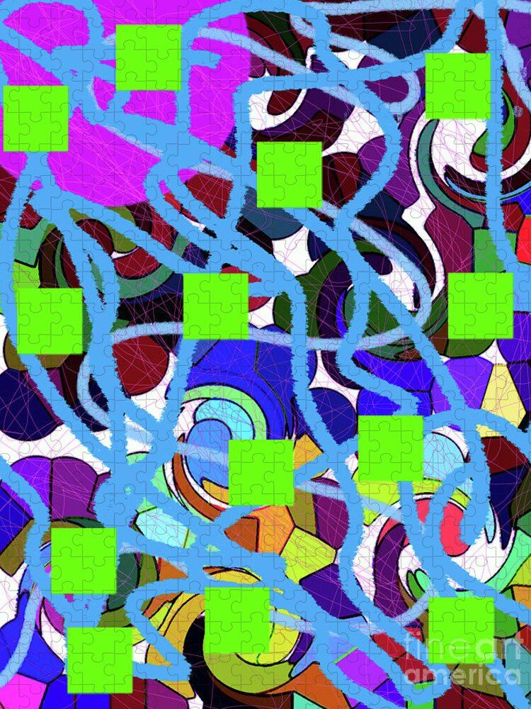 Walter Paul Bebirian: The Bebirian Art Collection Jigsaw Puzzle featuring the digital art 10-2-2011eabcdefgh by Walter Paul Bebirian