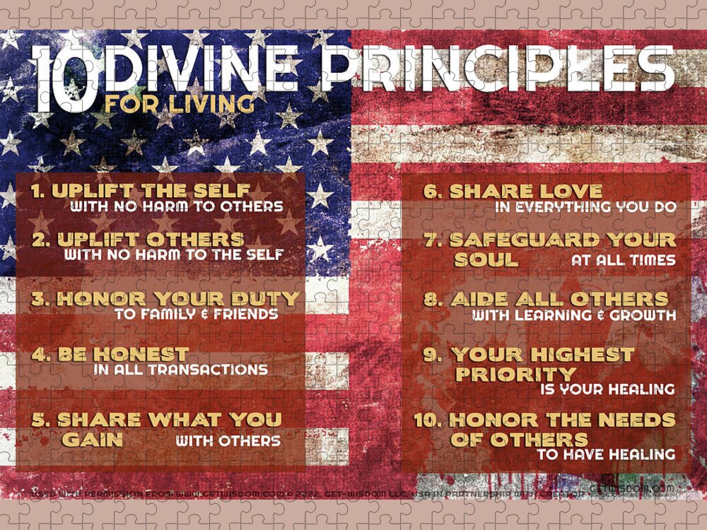10 Divine Principles From God Jigsaw Puzzle featuring the photograph 10 Divine Principles_19 by Az Jackson