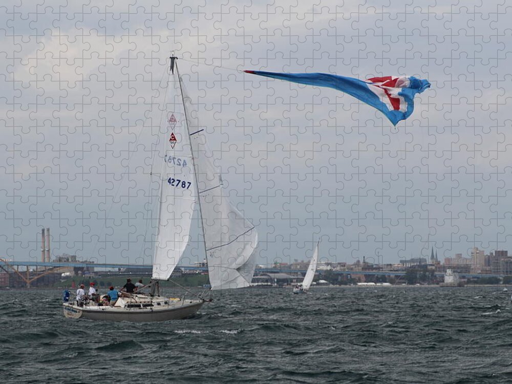  Jigsaw Puzzle featuring the photograph The race #104 by Jean Wolfrum
