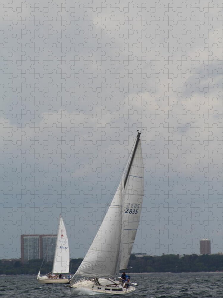  Jigsaw Puzzle featuring the photograph The race #114 by Jean Wolfrum