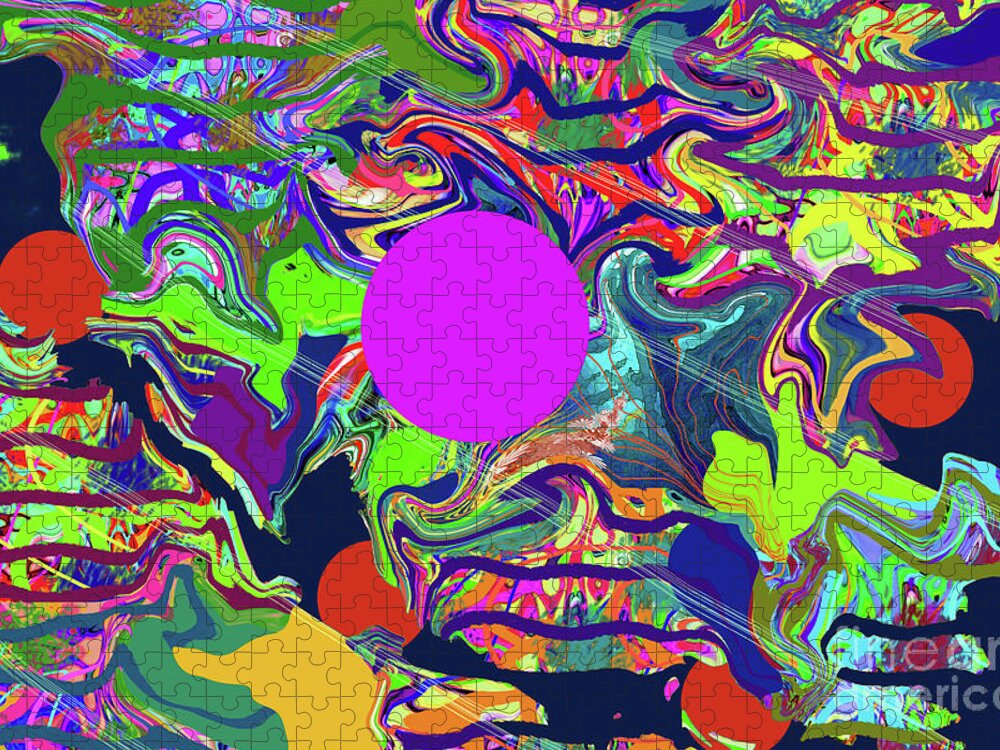 Walter Paul Bebirian: The Bebirian Art Collection Jigsaw Puzzle featuring the digital art 12-3-2010dacbdefghijklmnopqr by Walter Paul Bebirian