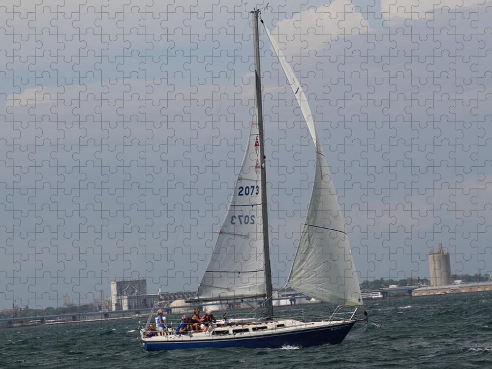  Jigsaw Puzzle featuring the photograph The race #125 by Jean Wolfrum