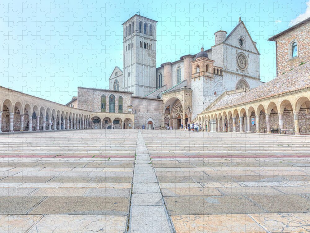 Basilica Jigsaw Puzzle featuring the photograph Assisi - Italy #14 by Joana Kruse