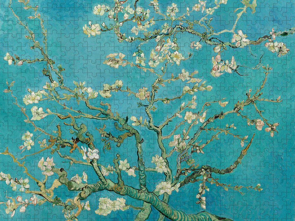 Van Gogh Jigsaw Puzzle featuring the painting Almond Blossom by Vincent Van Gogh