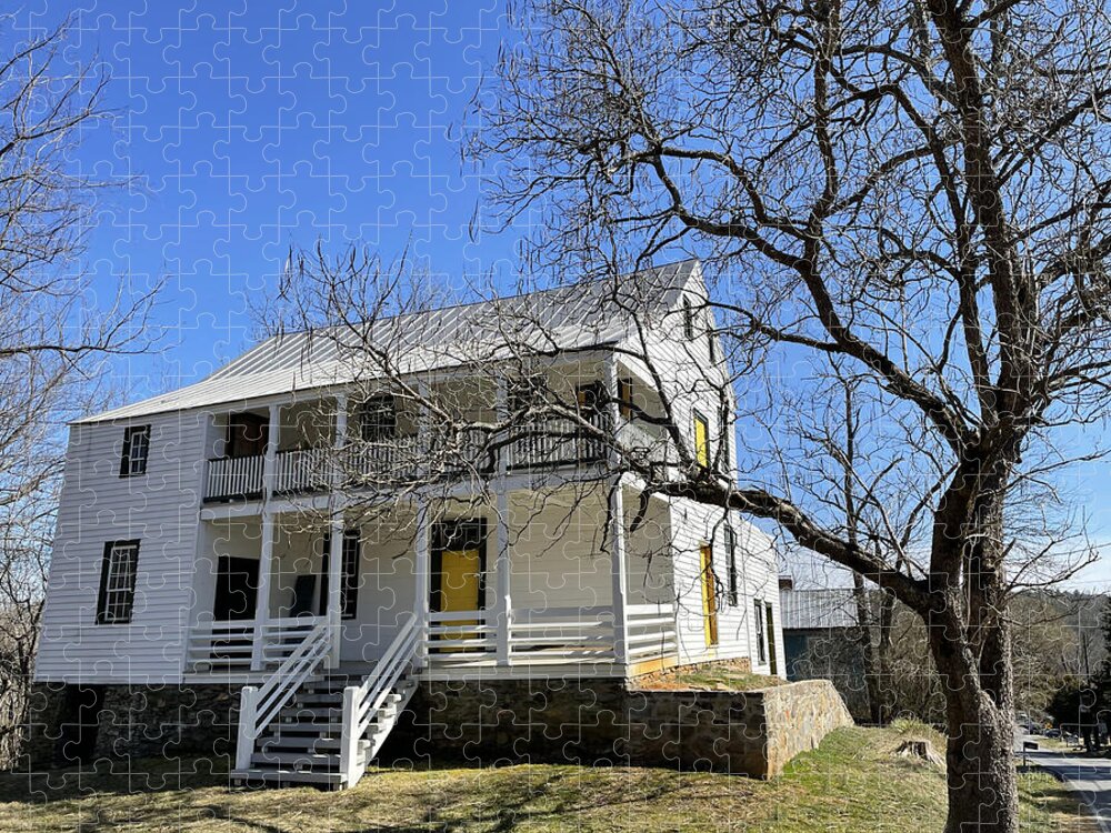Rockford Jigsaw Puzzle featuring the photograph 18th Century Masonic Lodge With a Happy Yellow Door by Lee Darnell