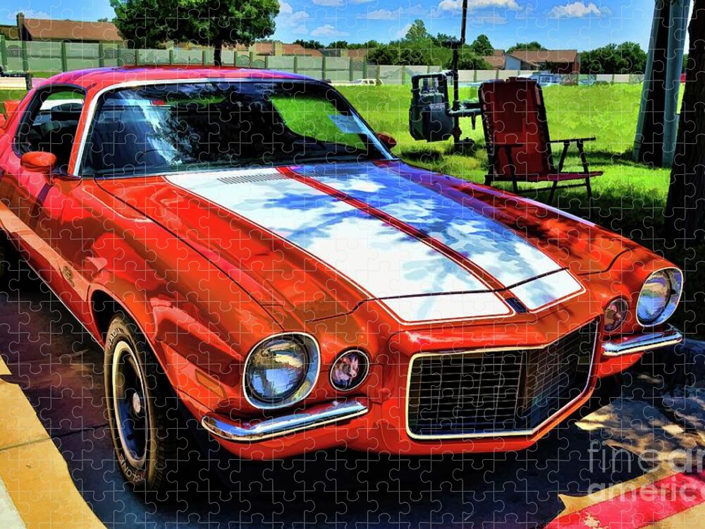 Classic Jigsaw Puzzle featuring the photograph 1970 Chevy Camaro by Diana Mary Sharpton