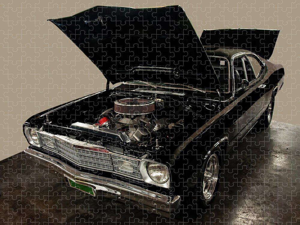 1974 Plymouth Duster Jigsaw Puzzle featuring the photograph 1974 Plymouth Duster by Flees Photos