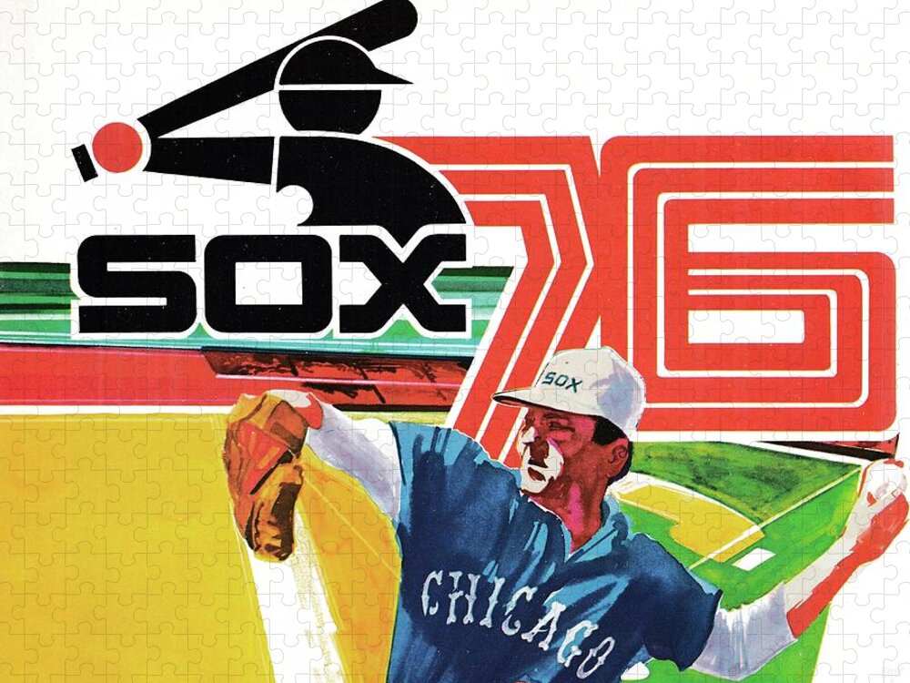 1976 Chicago White Sox Art Jigsaw Puzzle by Row One Brand - Pixels Merch
