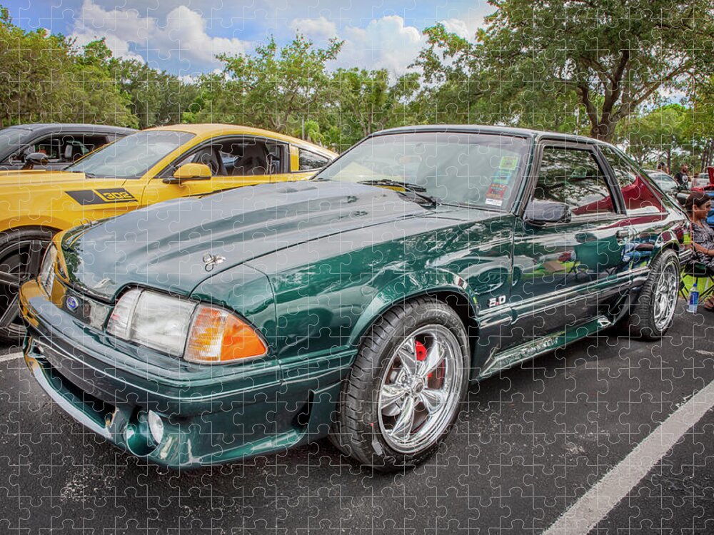 1992 Ford Cobra Mustang Gt Jigsaw Puzzle featuring the photograph 1992 Ford Cobra Mustang X105 by Rich Franco