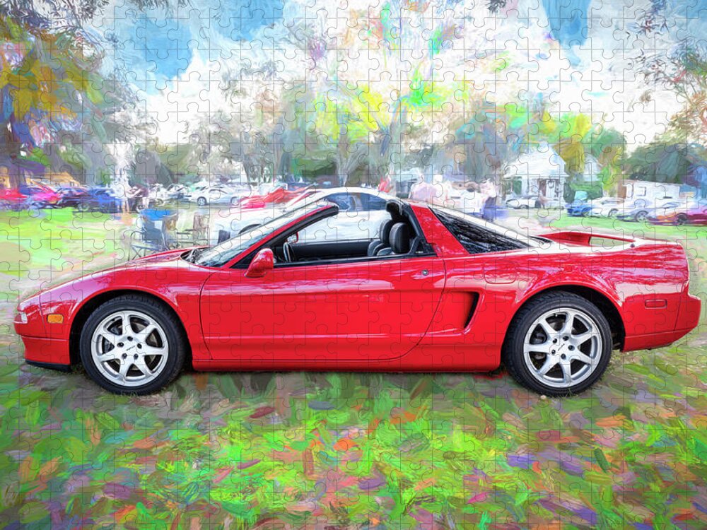 1996 Red Acura Nsx Jigsaw Puzzle featuring the photograph 1996 Red Acura NSX X114 by Rich Franco