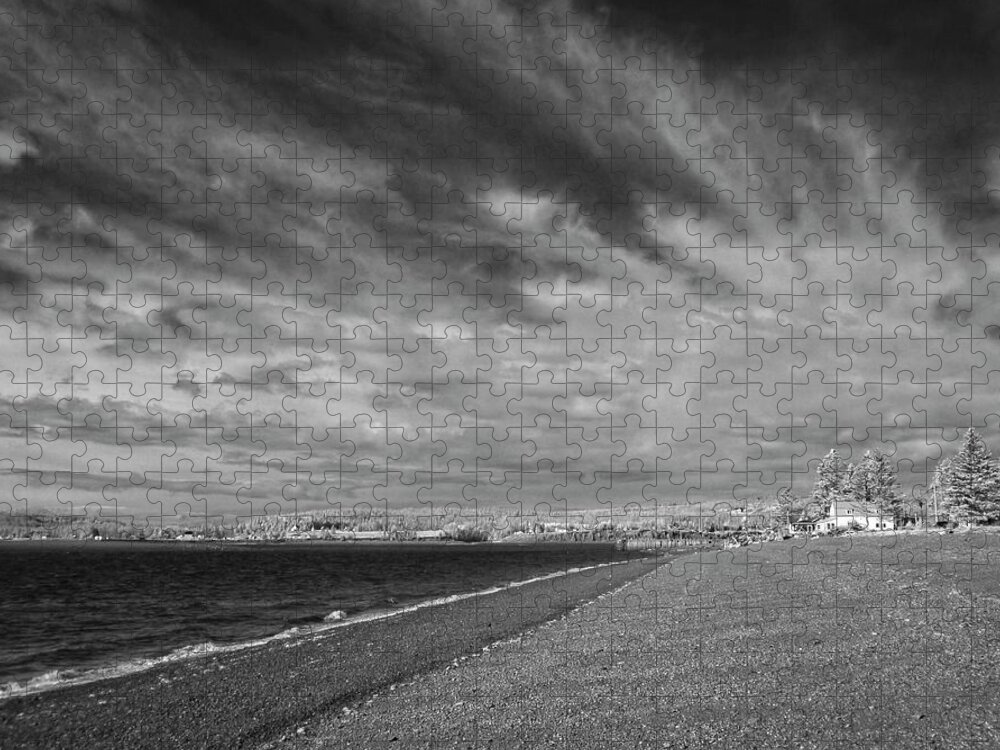 Infra Red Jigsaw Puzzle featuring the photograph 1st Beach Skies by Alan Norsworthy