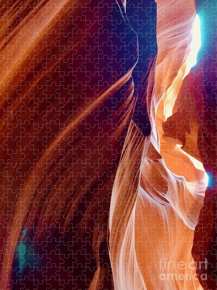 Antelope Canyon Jigsaw Puzzle featuring the digital art Antelope Canyon #2 by Tammy Keyes