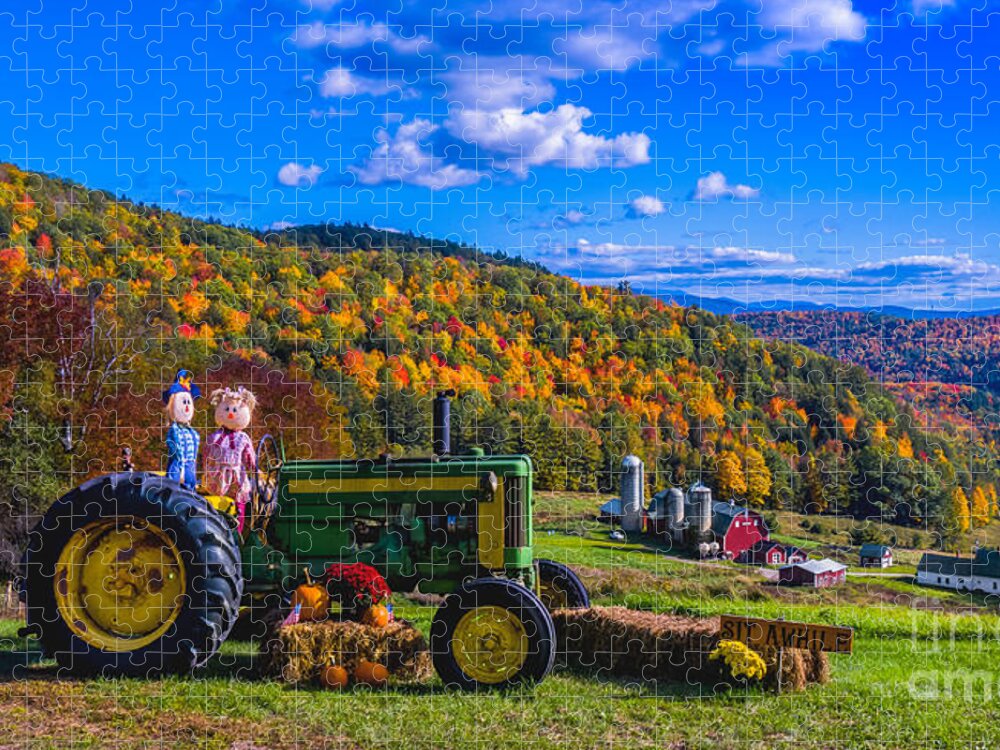New England Jigsaw Puzzle featuring the photograph Autumn in Barnet Vermont. #3 by Scenic Vermont Photography