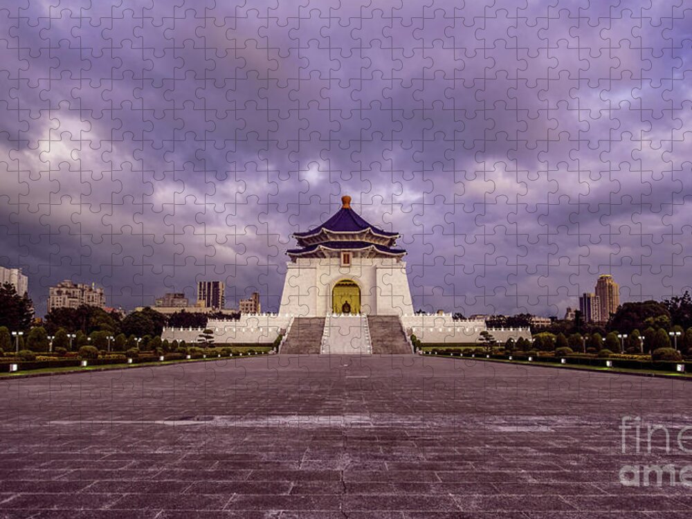 Chiang Jigsaw Puzzle featuring the photograph Chiang Kai-shek Memorial Hall #2 by Traveler's Pics