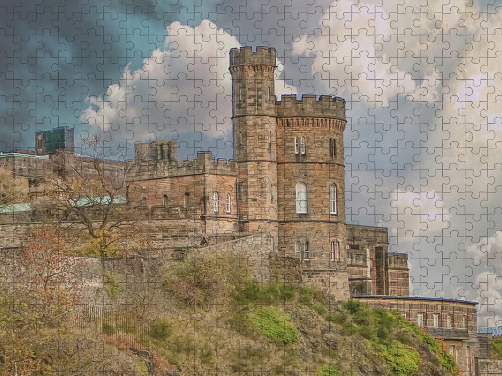City Of Edinburgh Jigsaw Puzzle featuring the digital art City of Edinburgh Scotland by SnapHappy Photos