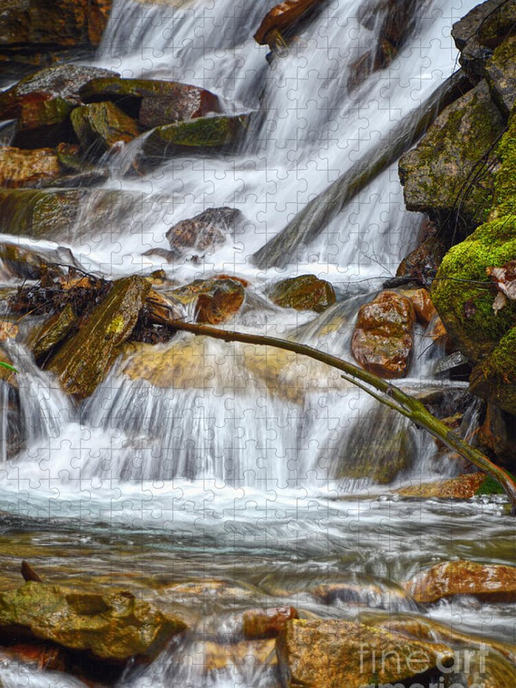 Waterfall Jigsaw Puzzle featuring the photograph Falling Water by Phil Perkins