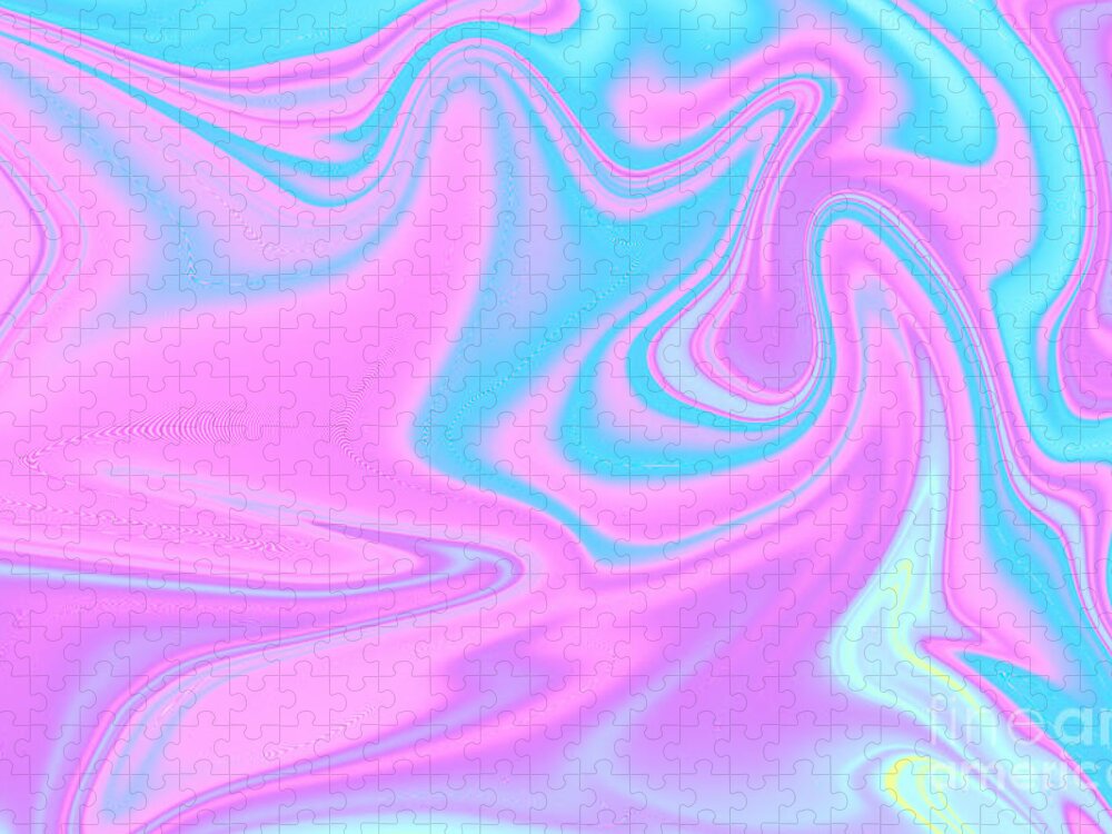 Holographic background in neon colors. Jigsaw Puzzle by Beautiful Things -  Pixels