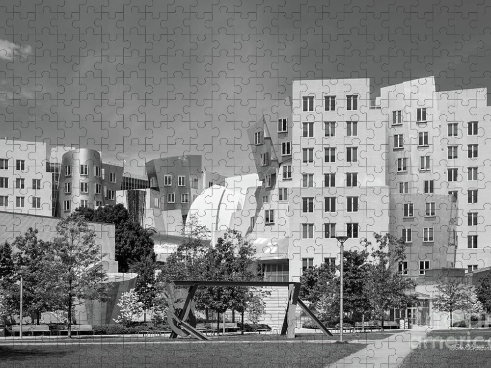 Massachusetts Institute Of Technology Jigsaw Puzzle featuring the photograph Massachusetts Institute of Technology Stata Center #2 by University Icons