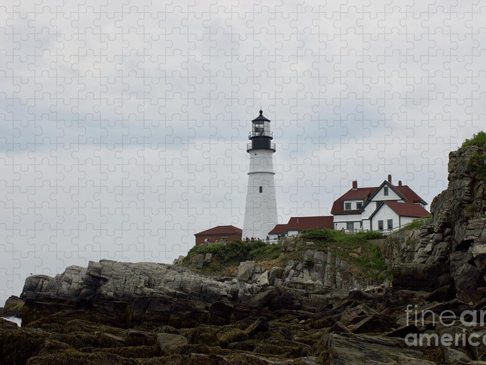 Lighthouse Jigsaw Puzzle featuring the photograph Portland headlight by Annamaria Frost