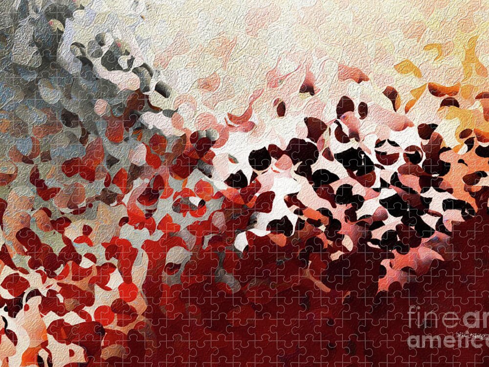 Red Jigsaw Puzzle featuring the painting 2 Timothy 1 6. Stir Up The Gift. by Mark Lawrence