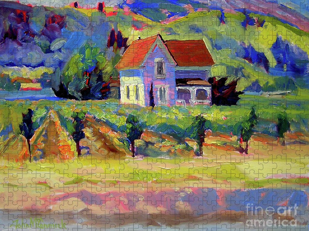 Victorian Jigsaw Puzzle featuring the painting Valley Victorian #2 by John McCormick