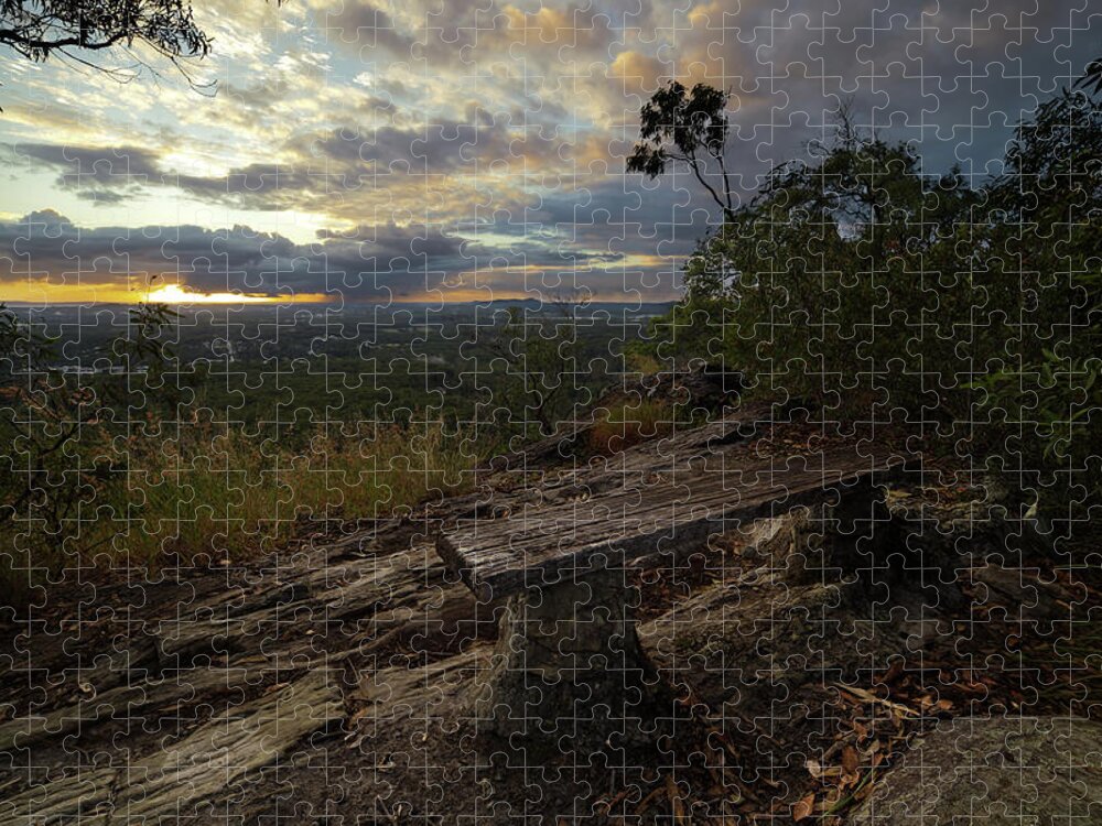 Landscape Jigsaw Puzzle featuring the photograph 2005sunrise4 by Nicolas Lombard
