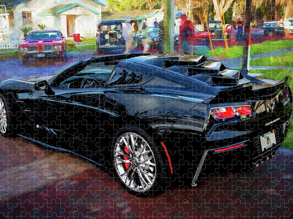 2019 Chevrolet Corvette Z51 Jigsaw Puzzle featuring the photograph 2019 Chevrolet Corvette Z51 X143 by Rich Franco