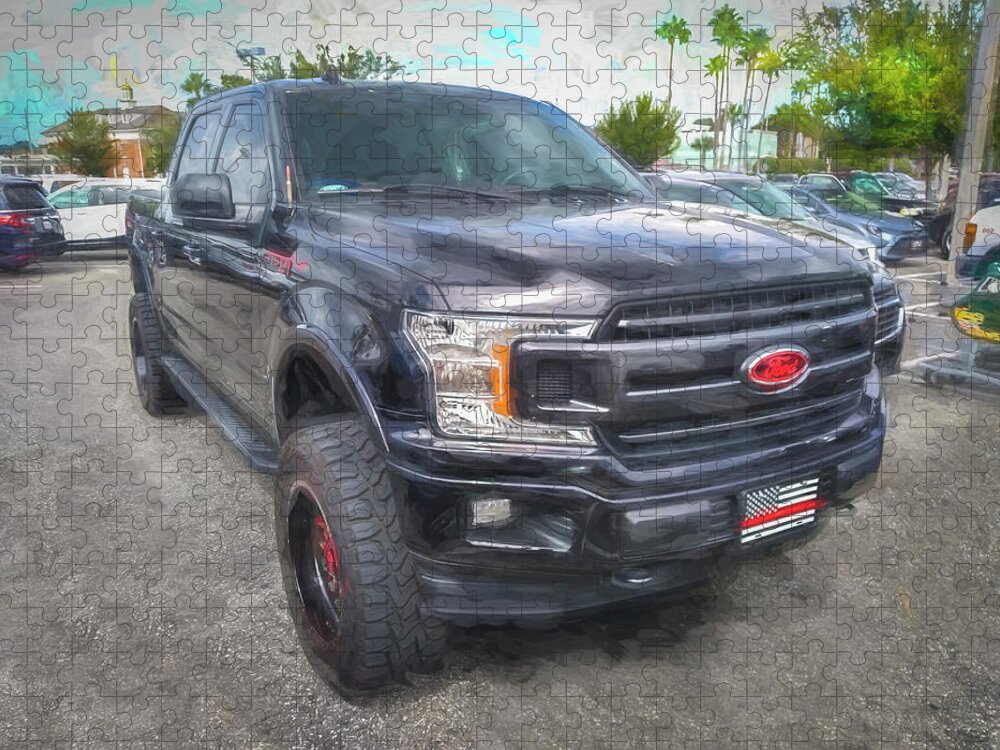 2019 Ford F150 Xlt Jigsaw Puzzle featuring the photograph 2019 Ford F150 XLT X100 by Rich Franco