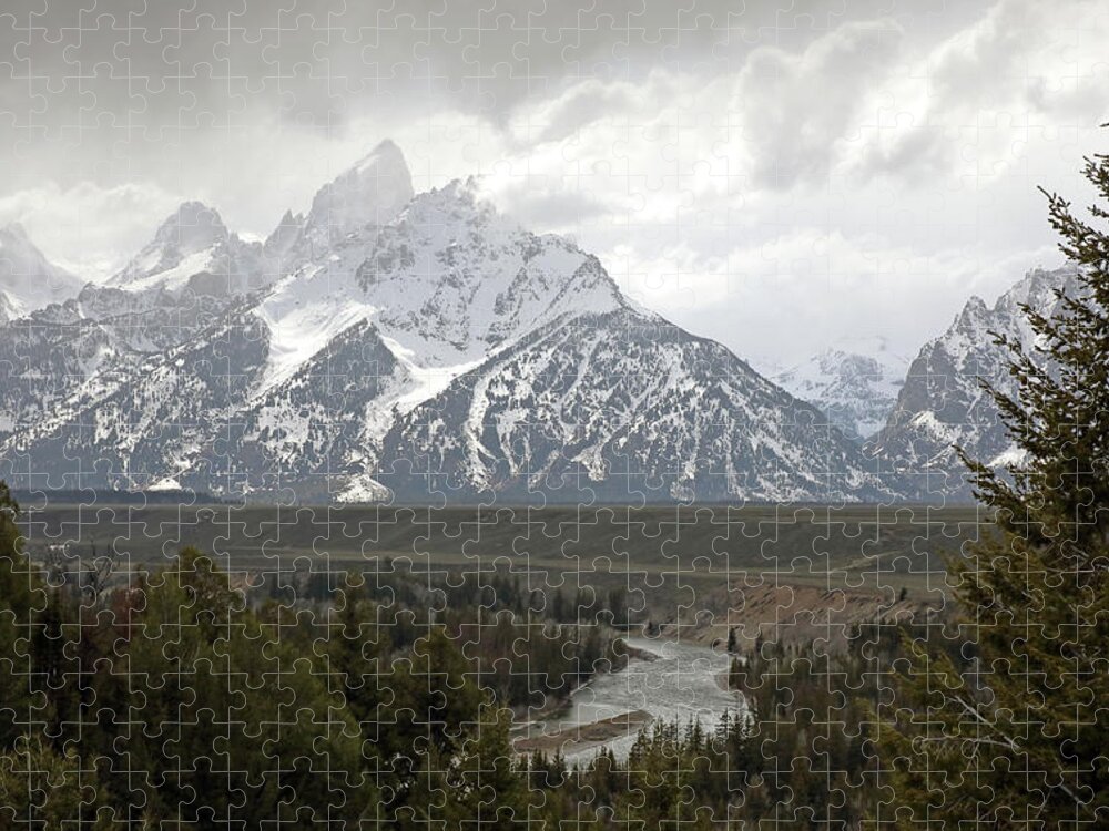 Grand Teton Jigsaw Puzzle featuring the photograph 2022 Grand Teton and Snake River by Jean Clark