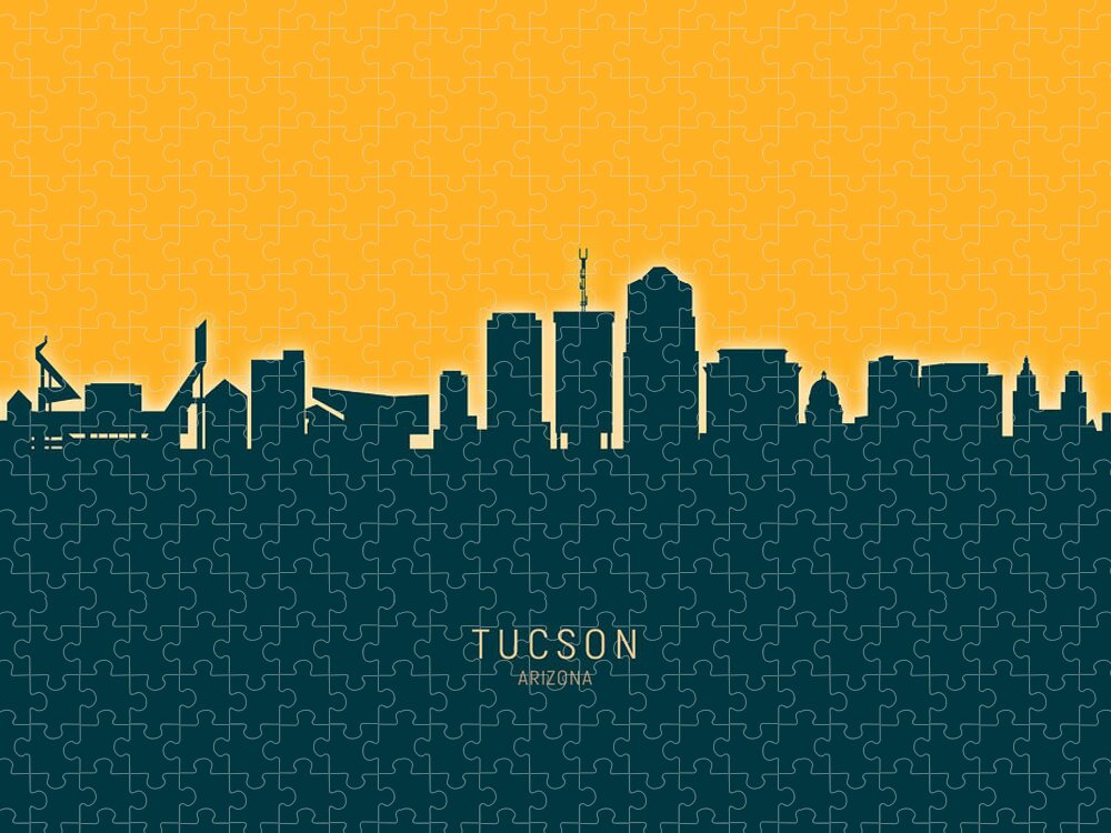 Tucson Jigsaw Puzzle featuring the photograph Tucson Arizona Skyline #27 by Michael Tompsett
